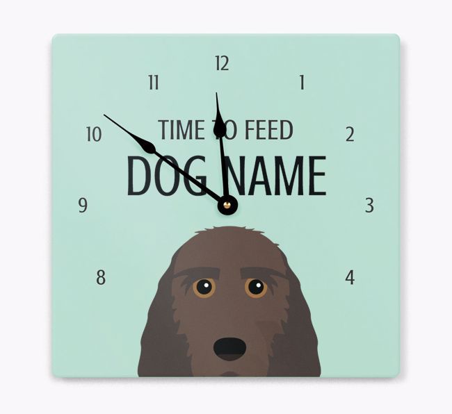 Time To Feed: Personalized {breedFullName} Wall Clock